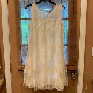 Beautiful white lace babydoll dress